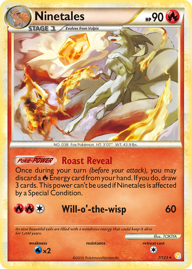 Ninetales 007  - Holofoil HeartGold SoulSilver - Holo Rare