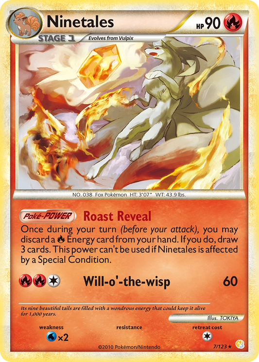 Ninetales 007  - Holofoil HeartGold SoulSilver - Holo Rare