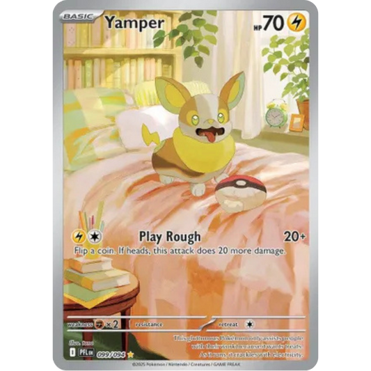 Yamper 099/094  - Holofoil ME02 Phantasmal Flames - Illustration Rare