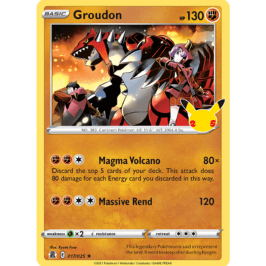 Groudon 017/025  - Holofoil Celebrations - Holo Rare