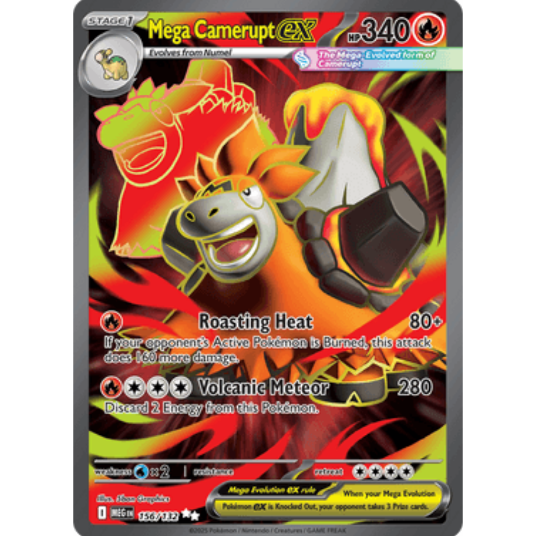 Mega Camerupt ex 156/132  - Holofoil ME01 Mega Evolution - Ultra Rare