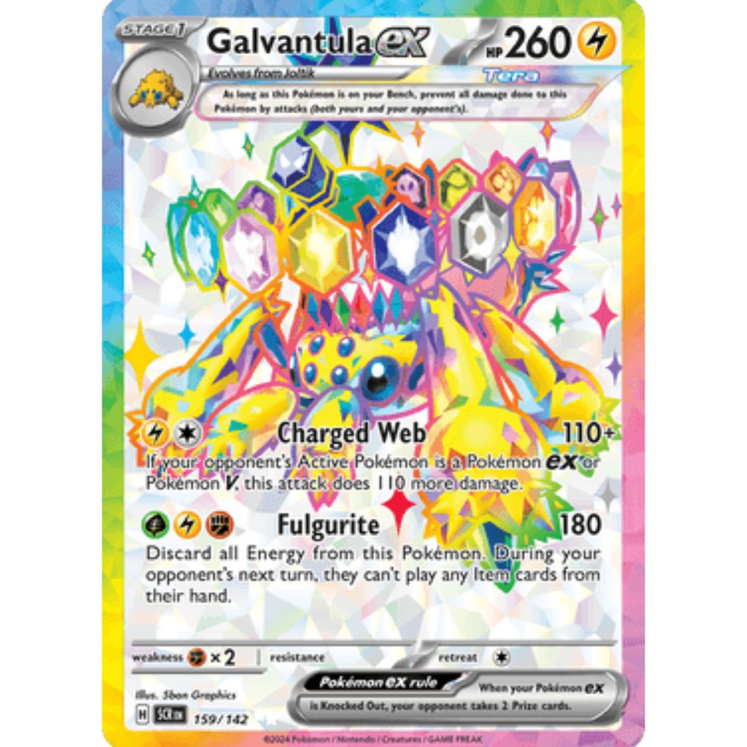 Galvantula ex 159/142  - Holofoil SV07 Stellar Crown - Ultra Rare