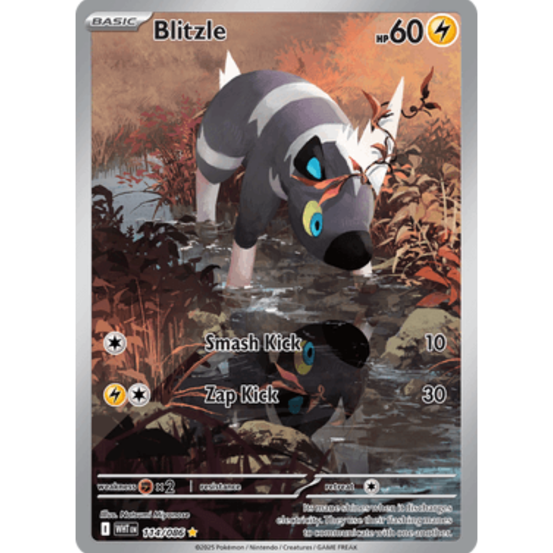 Blitzle 114/086  - Holofoil SV White Flare - Illustration Rare