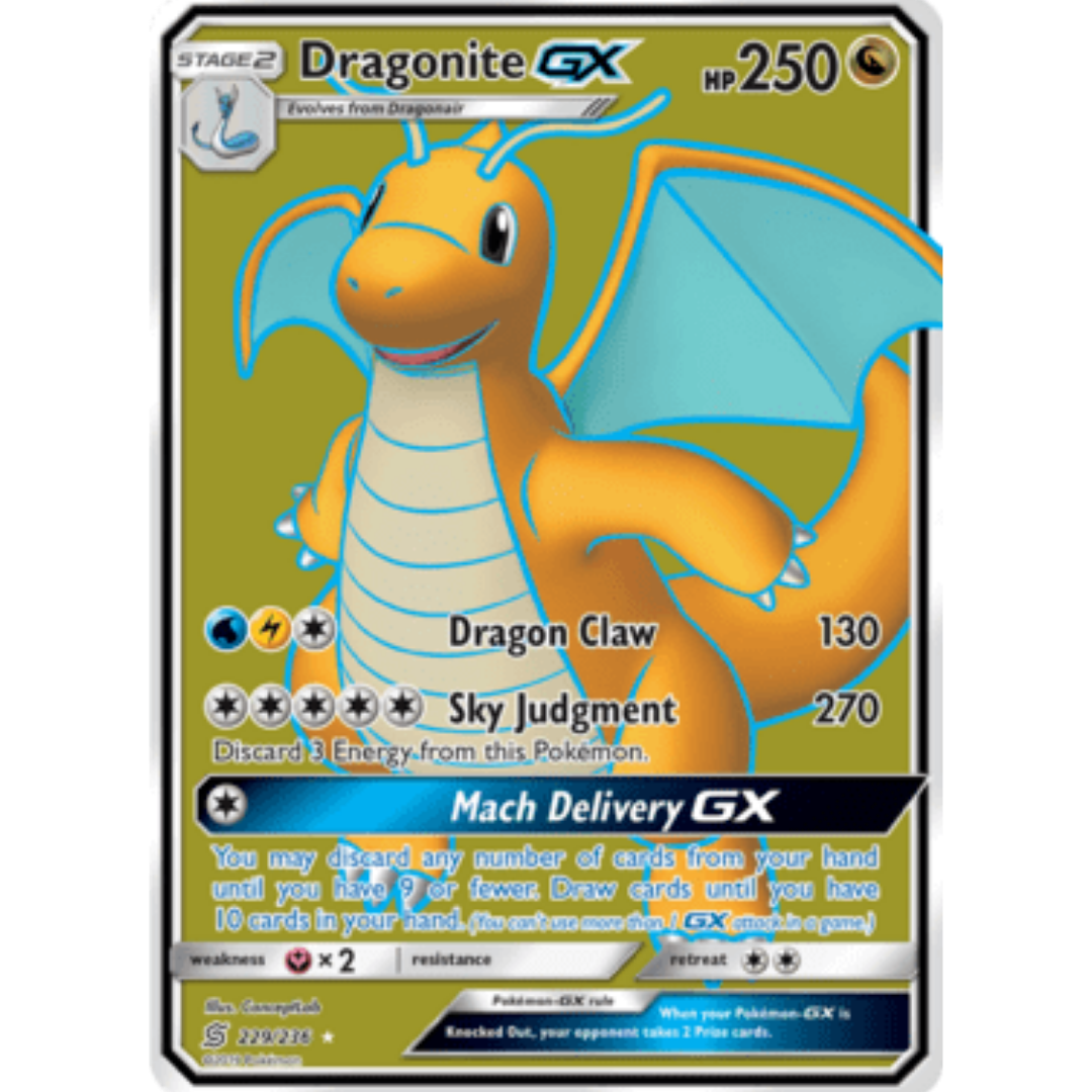 Dragonite GX (Full Art)/236  - Holofoil SM  Unified Minds - Ultra Rare