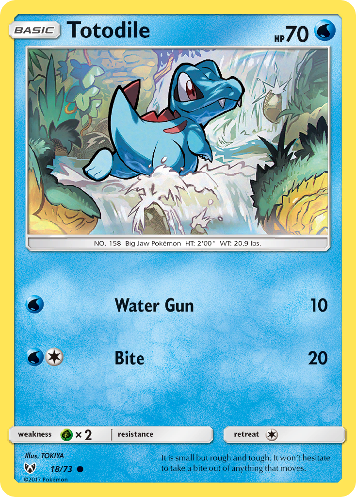 Totodile 018  Shining Legends - Common