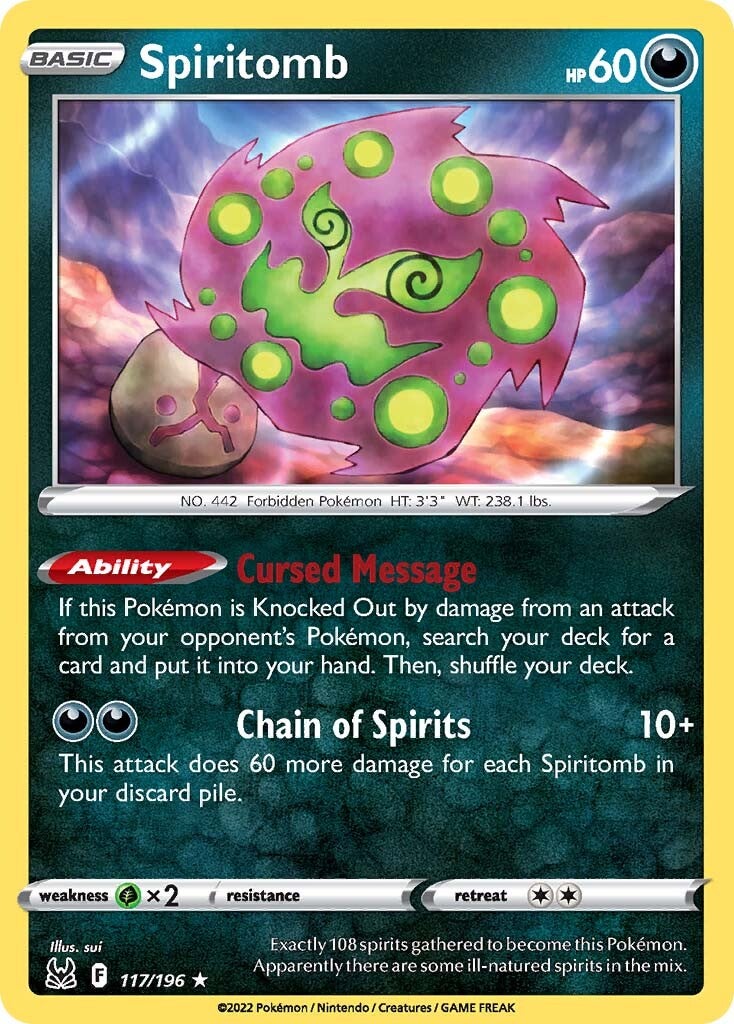 Spiritomb 117  SWSH11 Lost Origin - Rare