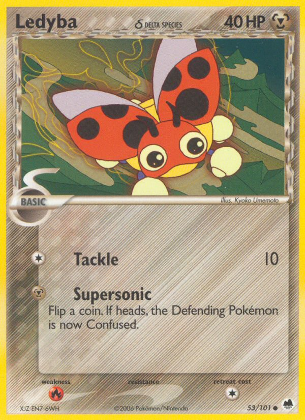 Ledyba (Delta Species) 053  Dragon Frontiers - Common