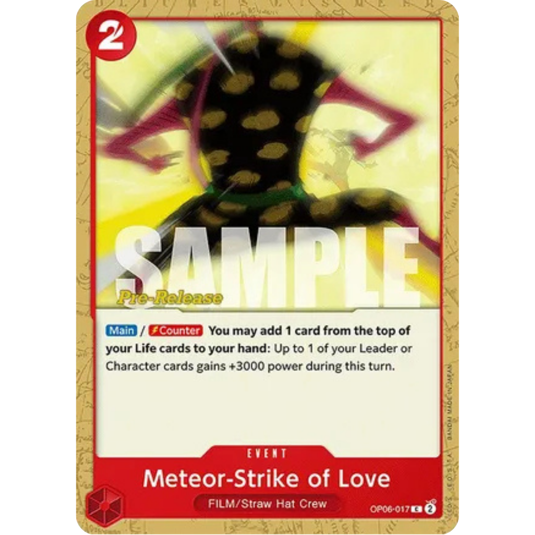Meteor-Strike of Love (OP06-017) - Wings of the Captain Pre-Release Cards