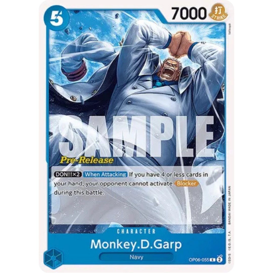 Monkey.D.Garp (OP06-055) - Wings of the Captain Pre-Release Cards