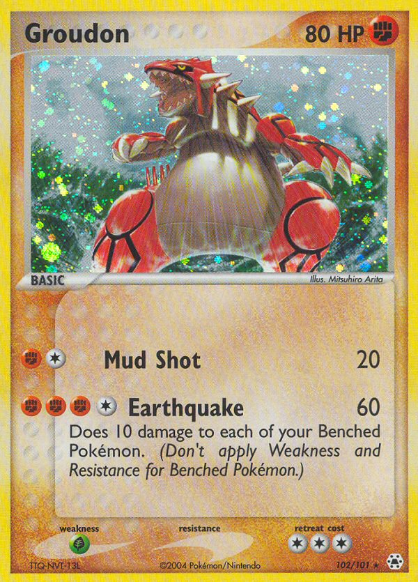 Groudon  - Holofoil Hidden Legends - Secret Rare