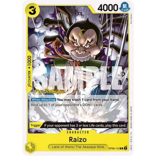 Raizo (OP06-112) - Wings of the Captain Pre-Release Cards