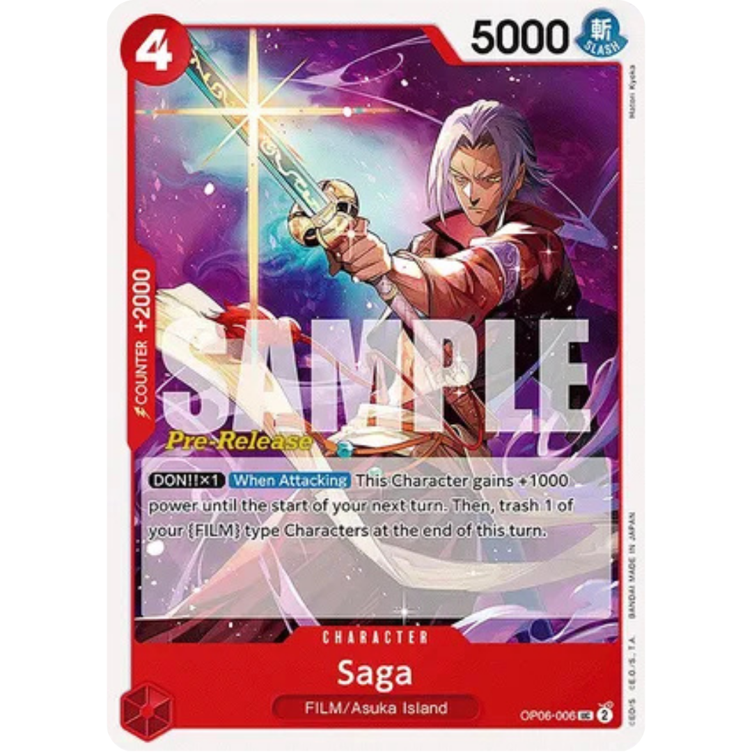 Saga (OP06-006) - Wings of the Captain Pre-Release Cards