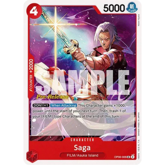 Saga (OP06-006) - Wings of the Captain Pre-Release Cards