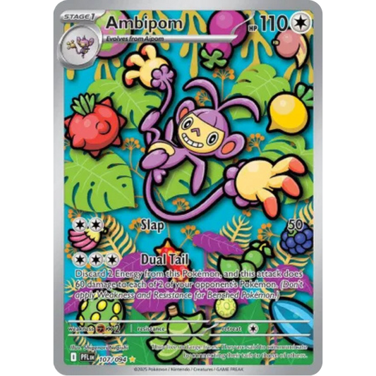 Ambipom 107/094  - Holofoil ME02 Phantasmal Flames - Illustration Rare