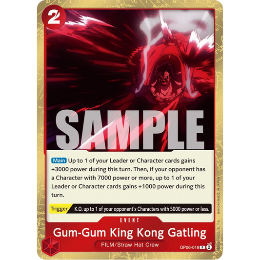 Gum-Gum King Kong Gatling (OP06-018) - Wings of the Captain Foil