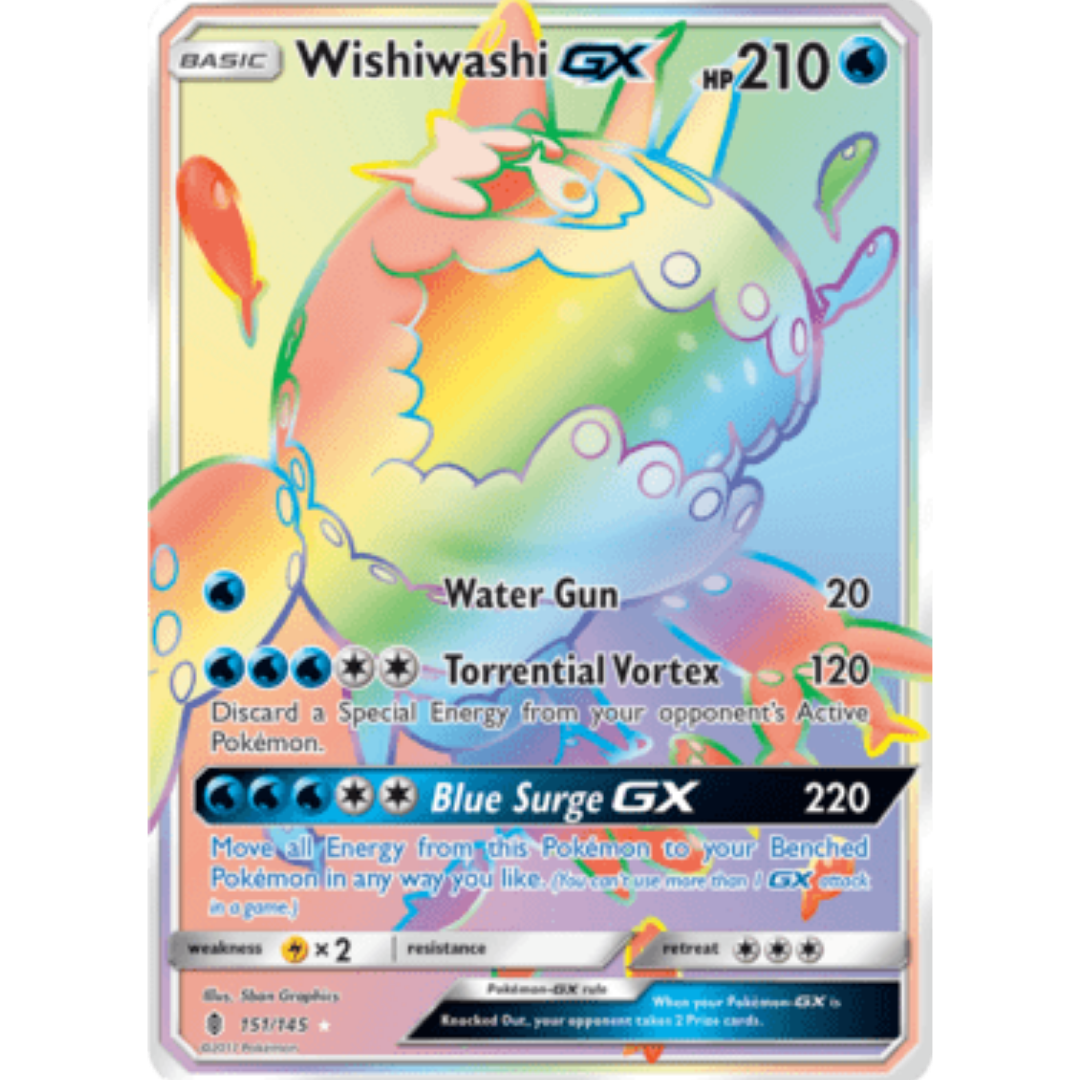 Wishiwashi GX (Secret) 151  - Holofoil SM  Guardians Rising - Secret Rare