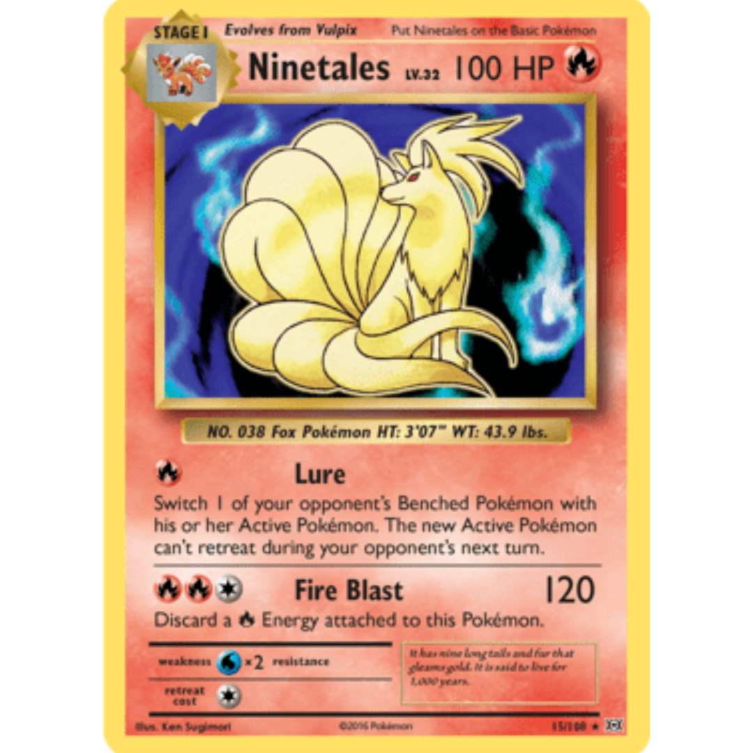 Ninetales 015  - Reverse Holofoil XY  Evolutions - Holo Rare