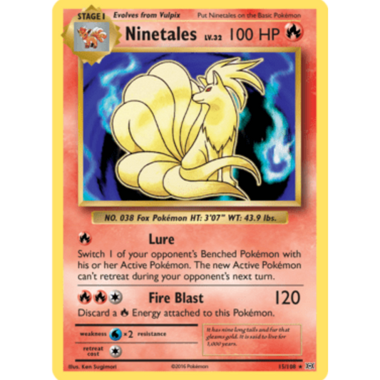 Ninetales 015/108  - Reverse Holofoil XY  Evolutions - Holo Rare
