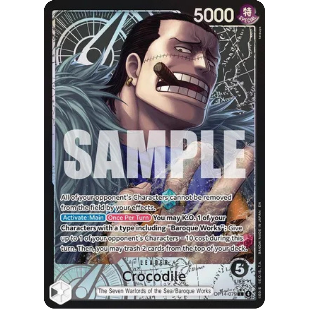 Crocodile - OP14-079 (Alternate Art) (OP14-079) - The Azure Sea's Seven Foil