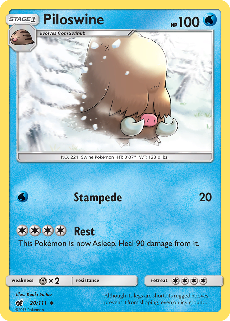 Piloswine 020  SM  Crimson Invasion - Uncommon