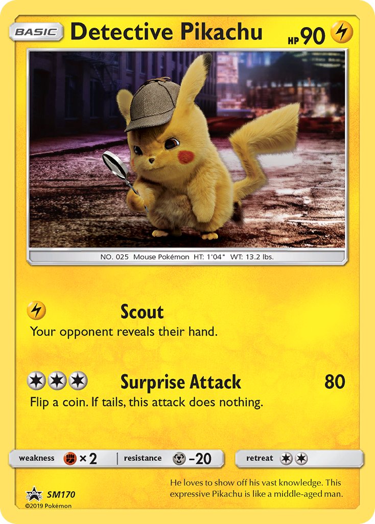 Detective Pikachu - SM170  - Holofoil SM Promos - Promo