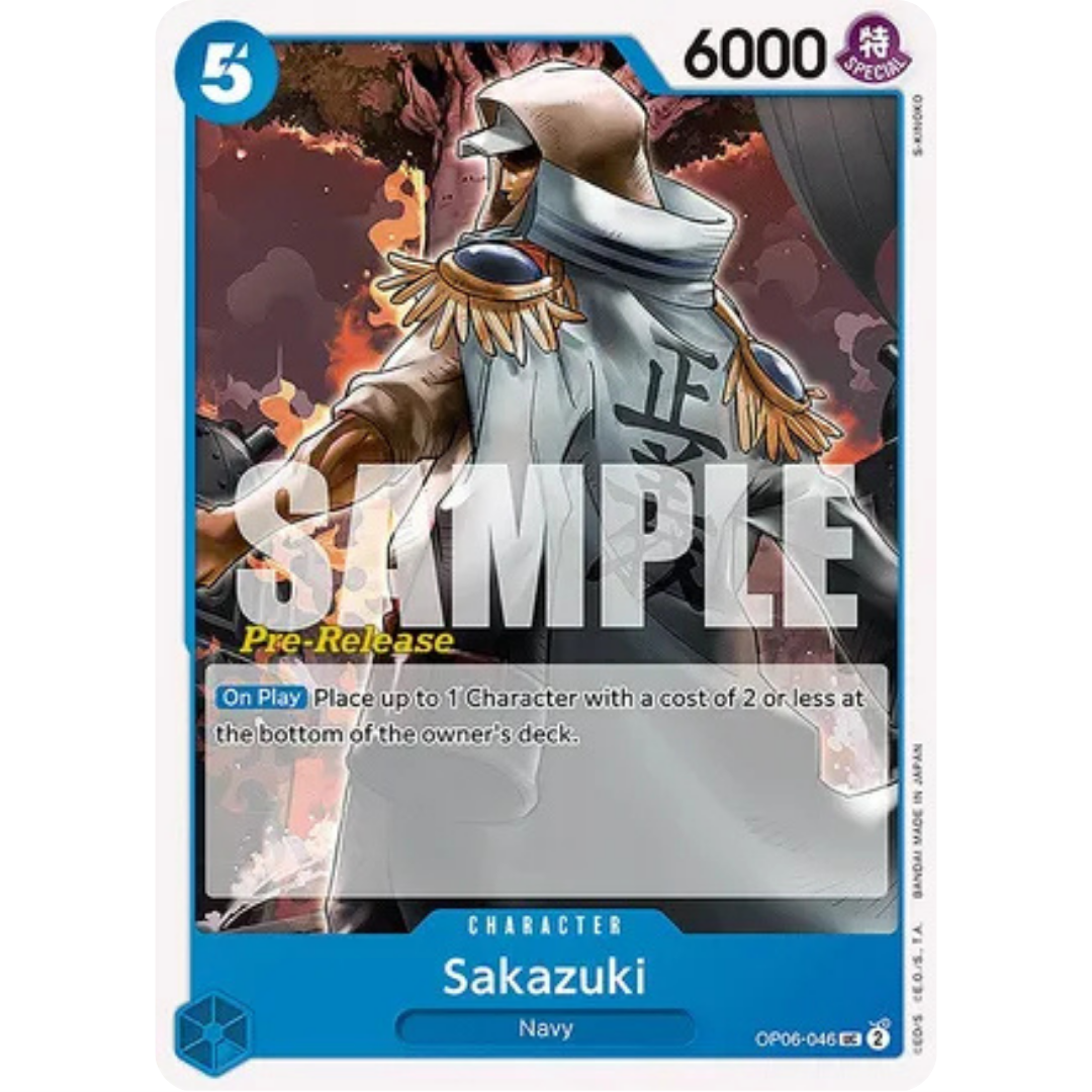 Sakazuki (OP06-046) - Wings of the Captain Pre-Release Cards