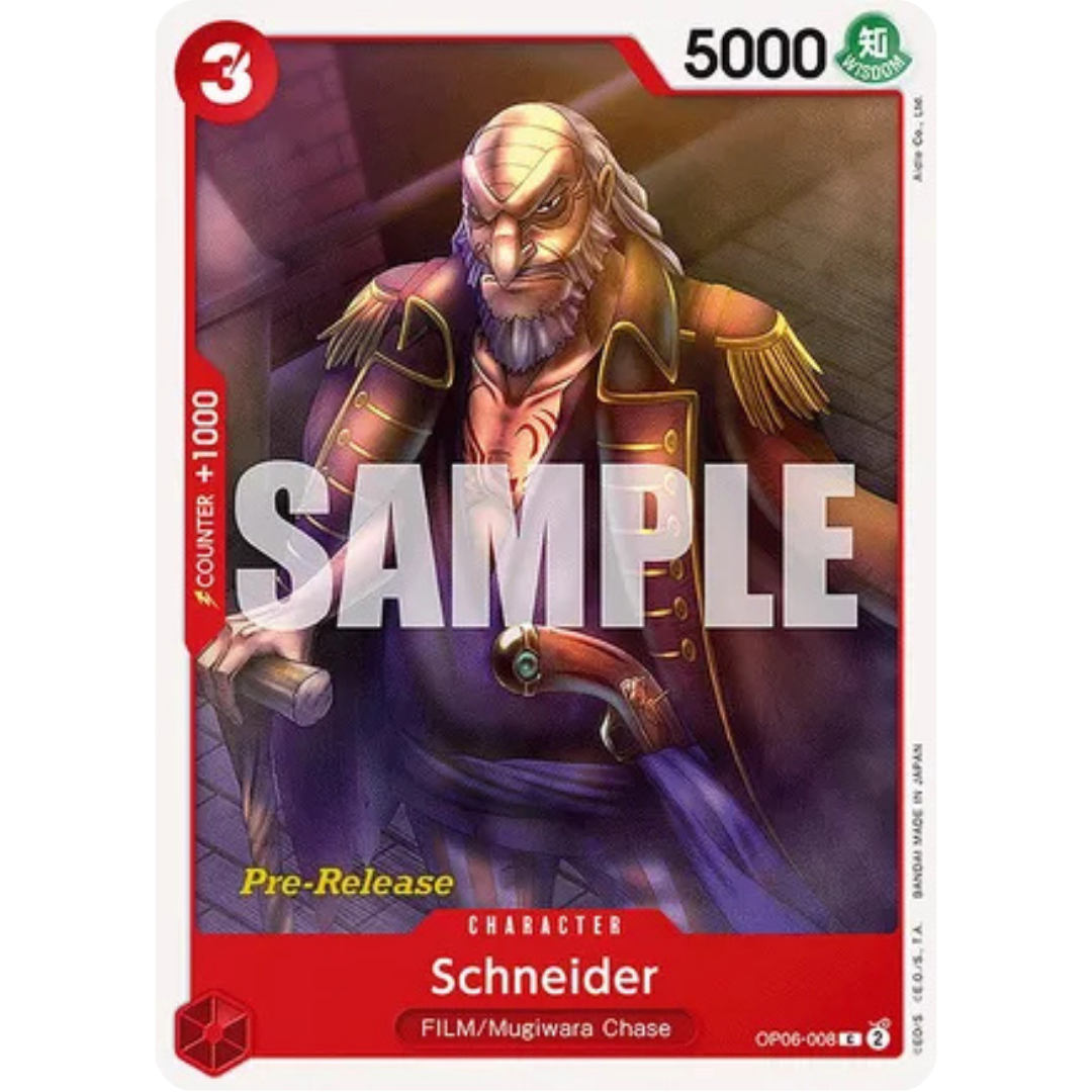 Schneider (OP06-008) - Wings of the Captain Pre-Release Cards