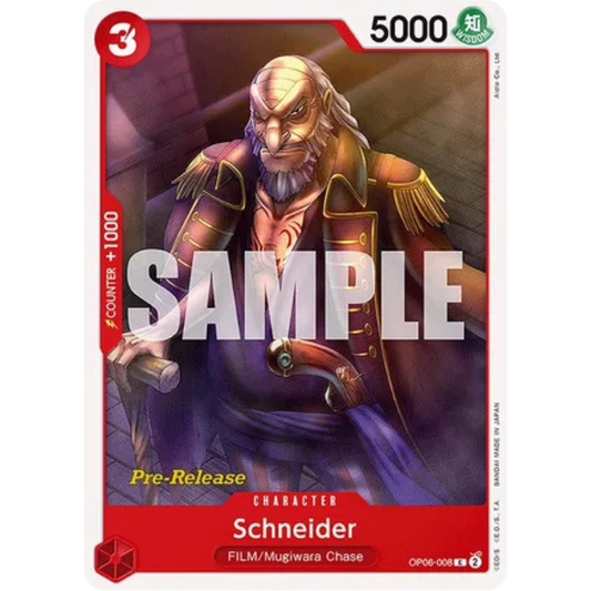 Schneider (OP06-008) - Wings of the Captain Pre-Release Cards