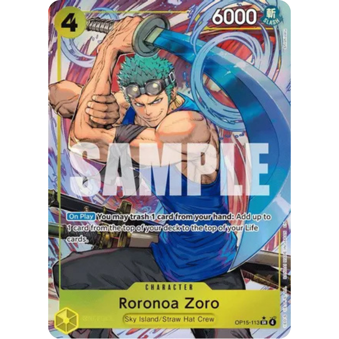 Roronoa Zoro (OP15-113) (Alternate Art) (OP15-113) - Adventure on Kami's Island Foil