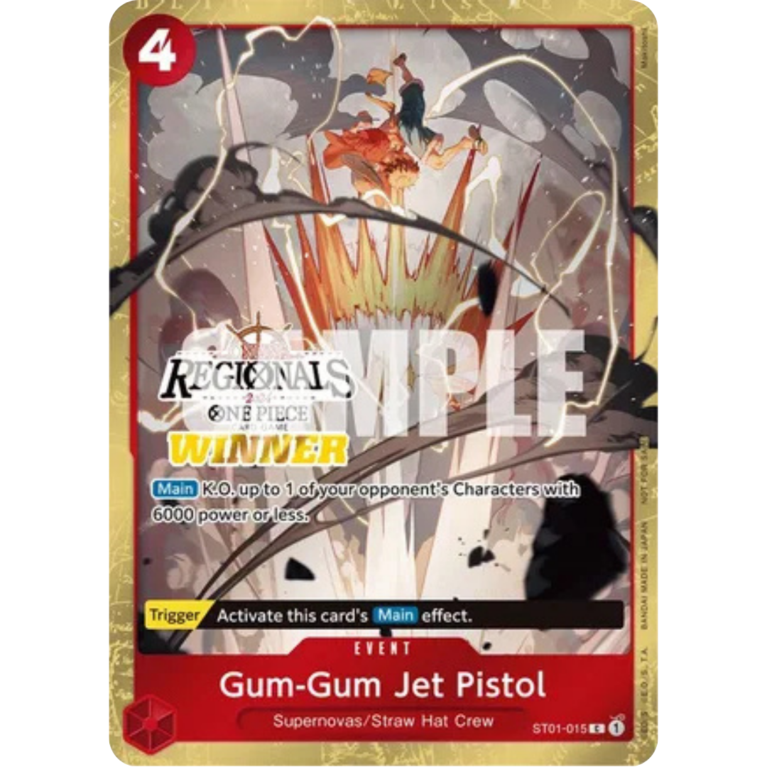Gum-Gum Jet Pistol (Online Regional 2024) [Winner] (ST01-015) - One Piece Promotion Cards Foil