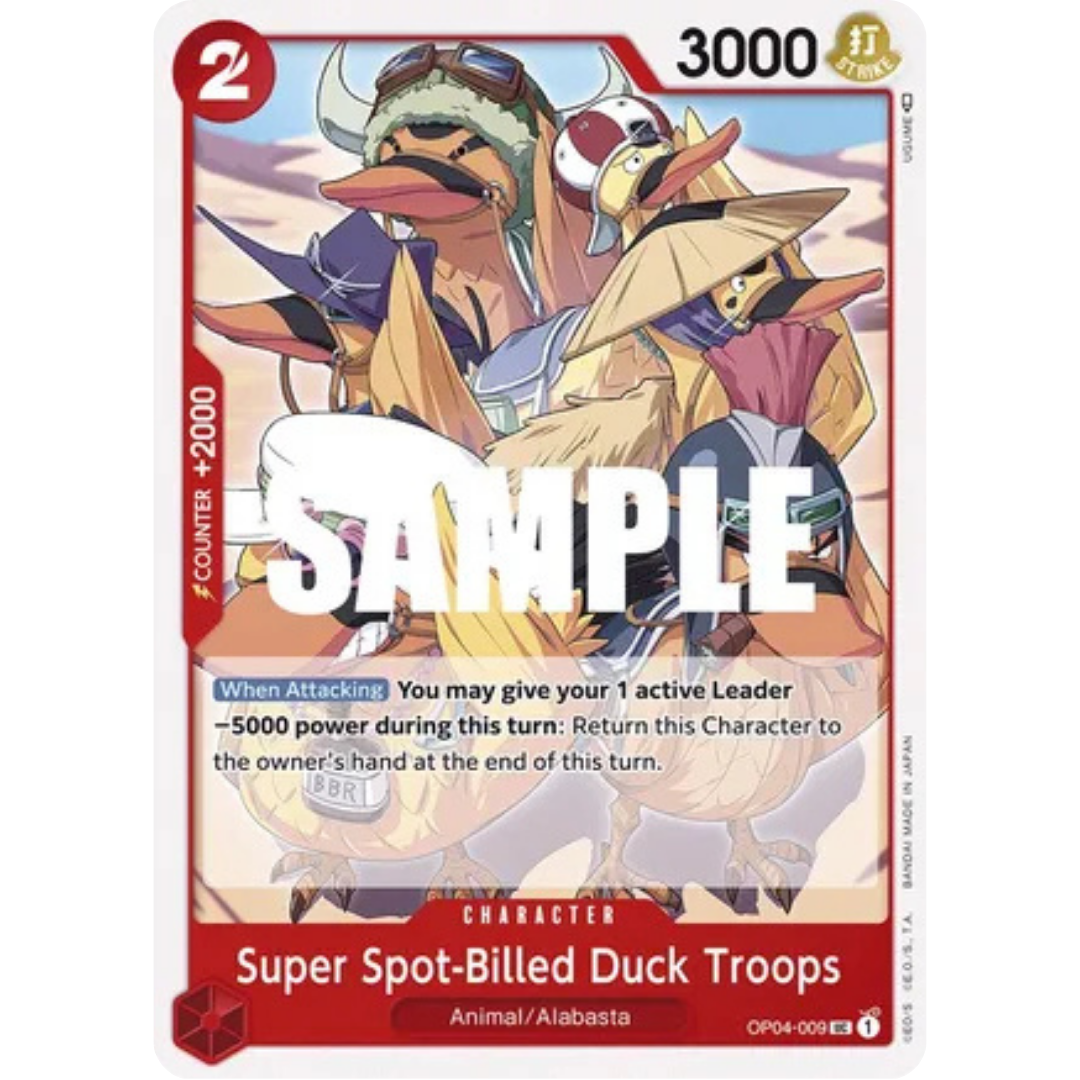 Super Spot-Billed Duck Troops (OP04-009) - Kingdoms of Intrigue