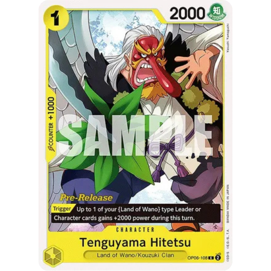 Tenguyama Hitetsu (OP06-108) - Wings of the Captain Pre-Release Cards