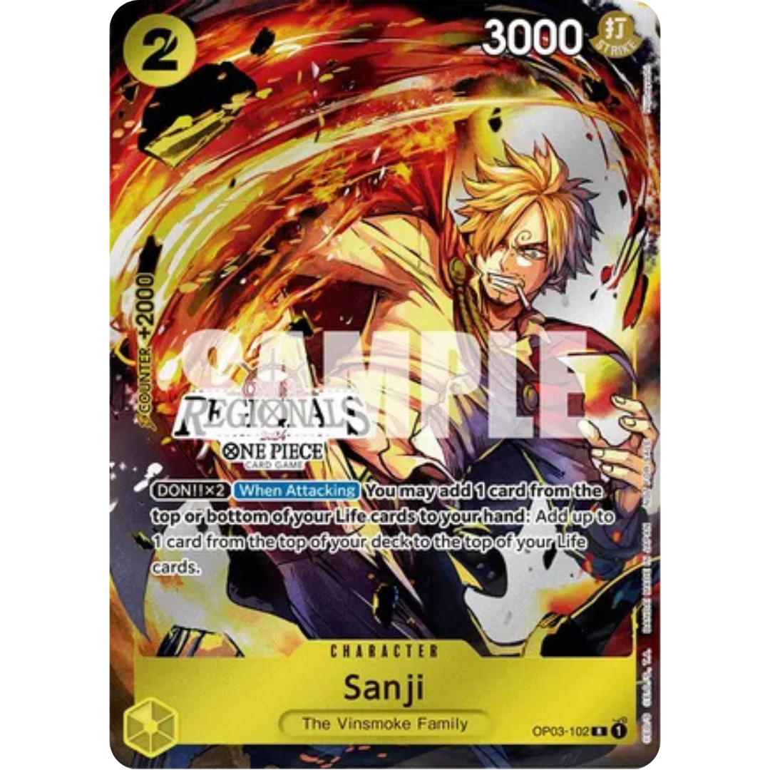 Sanji (Offline Regional 2024) [Participant] (OP03-102) - One Piece Promotion Cards Foil