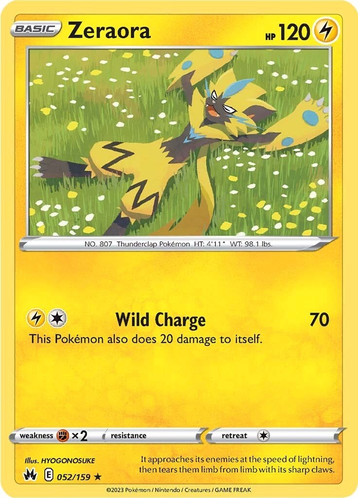 Zeraora 052  SWSH Crown Zenith - Rare