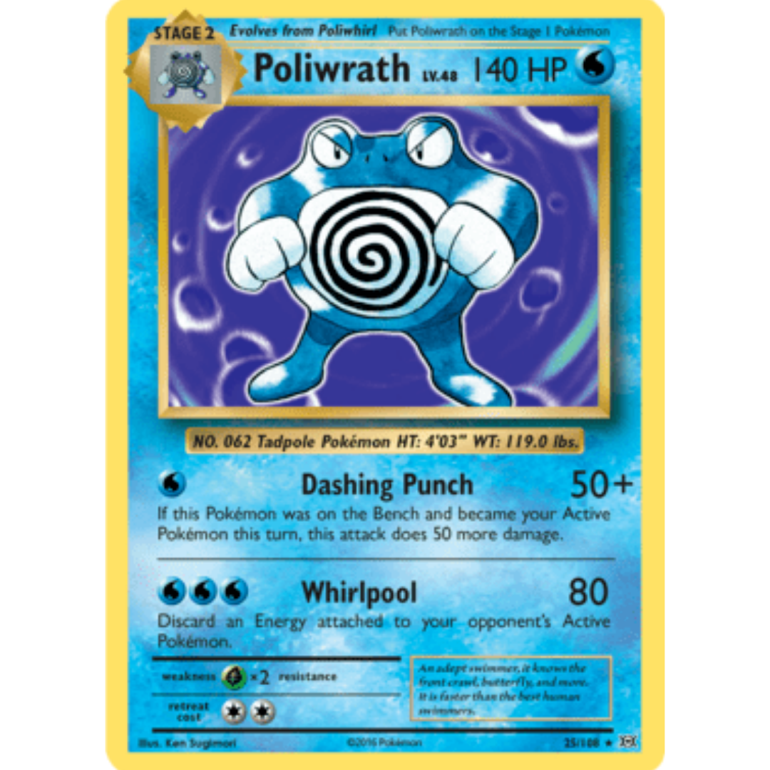 Poliwrath 025/108  - Holofoil XY  Evolutions - Holo Rare