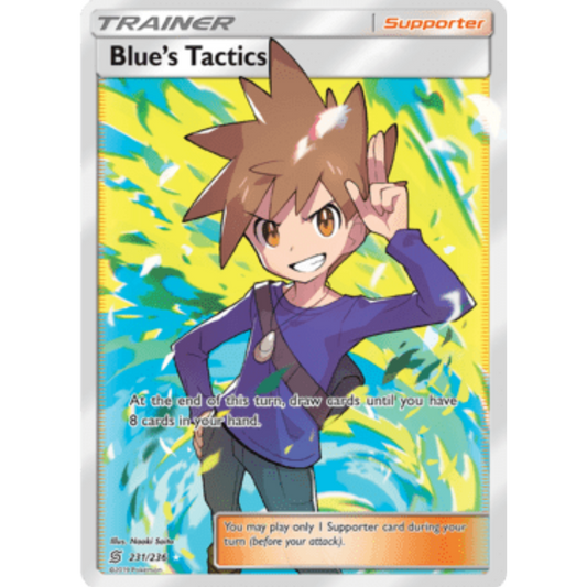 Blue's Tactics (Full Art) 231  - Holofoil SM  Unified Minds - Ultra Rare