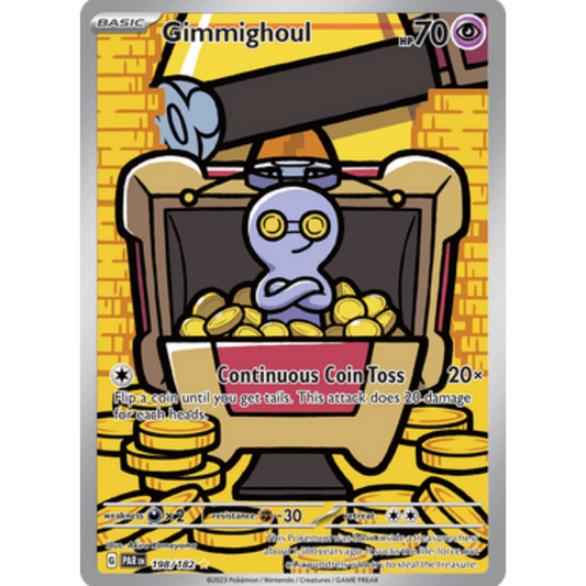 Gimmighoul 198/182  - Holofoil SV04 Paradox Rift - Illustration Rare