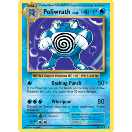 Poliwrath 025/108  - Reverse Holofoil XY  Evolutions - Holo Rare