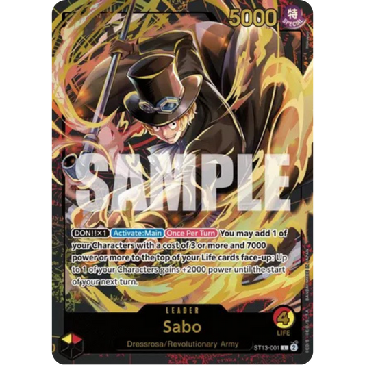 Sabo (Premium Card Collection -Leader Collection-) (ST13-001) - One Piece Promotion Cards Foil