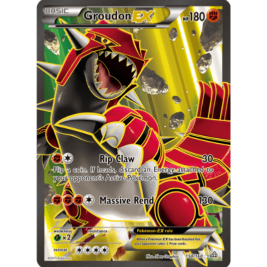 Groudon EX (150 Full Art) 150/160  - Holofoil XY  Primal Clash - Ultra Rare