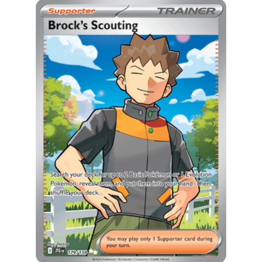 Brock's Scouting 179/159  - Holofoil SV09 Journey Together - Ultra Rare