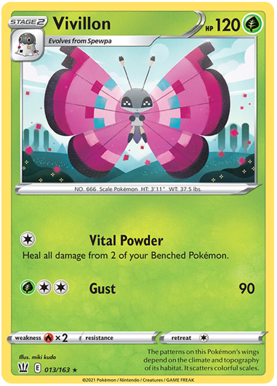 Vivillon 013  SWSH05 Battle Styles - Rare