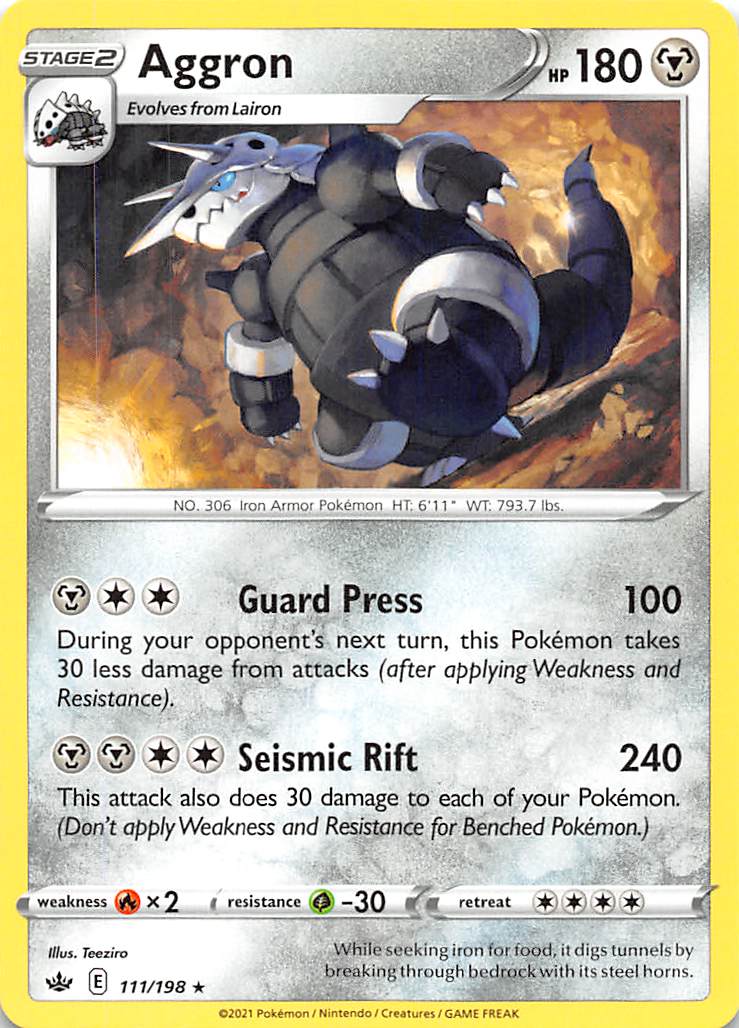 Aggron 111  SWSH06 Chilling Reign - Rare
