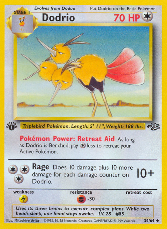 Dodrio 034/64  - 1st Edition Jungle - Uncommon