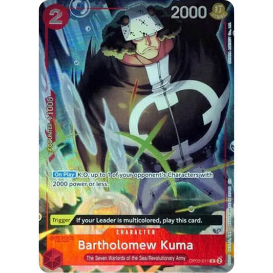 Bartholomew Kuma (Seven Warlords of the Sea Binder Set) (OP05-011) - One Piece Promotion Cards Foil