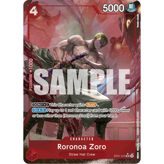 Roronoa Zoro (Parallel) (ST21-015) - Starter Deck EX: Gear 5 Foil