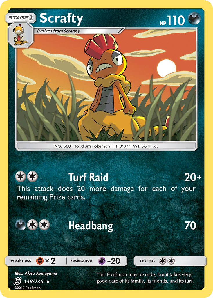 Scrafty  SM  Unified Minds - Rare
