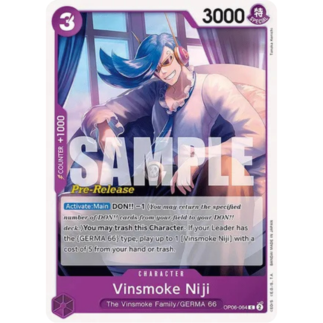 Vinsmoke Niji (064) (OP06-064) - Wings of the Captain Pre-Release Cards