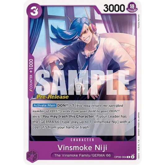 Vinsmoke Niji (064) (OP06-064) - Wings of the Captain Pre-Release Cards