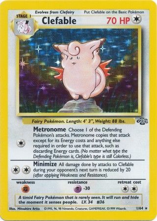 Clefable (1) 001/64  Jungle - Holo Rare